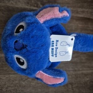 Blue Plush Ear Muff
